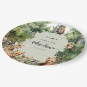 Waldabenteuer Grünwald Dekoration Pappteller (Schrägansicht)