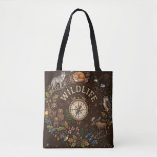 "Waldabenteuer mit Wildtieren" Illustration Tasche
