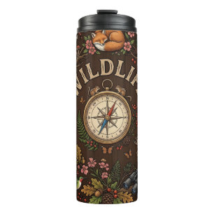 "Waldabenteuer mit Wildtieren" Illustration Thermosbecher