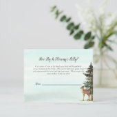 Waldabenteuer-Mommy's Bauchgröße Deers Game Einladung (Stehend Vorderseite)