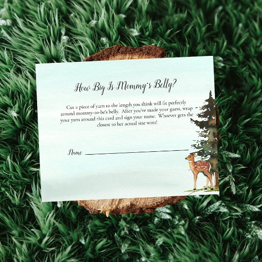 Waldabenteuer-Mommy's Bauchgröße Deers Game Einladung