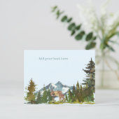 Waldabenteuer Rustikale Hirsche Postkarte (Stehend Vorderseite)