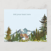 Waldabenteuer Rustikale Hirsche Postkarte (Vorderseite)