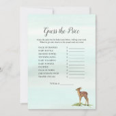 Waldabenteuer schätzen das Preis-Deers-Baby-Spiel Einladung (Vorderseite)