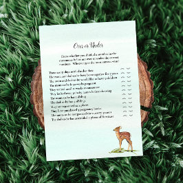 Waldabenteuer unter Hirschen Kinderduschenspiel Einladung