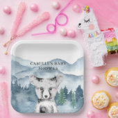 Waldabenteuer Wasserfarbengebirge Kinderdusche Pappteller (Party)