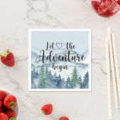 Waldabenteuer Wasserfarbengebirge Kinderdusche Serviette (Beispiel)