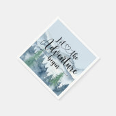 Waldabenteuer Wasserfarbengebirge Kinderdusche Serviette (Ecke)