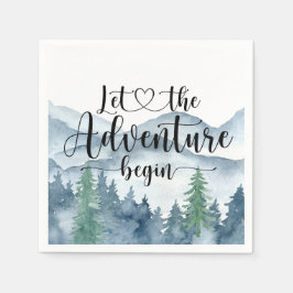 Waldabenteuer Wasserfarbengebirge Kinderdusche Serviette