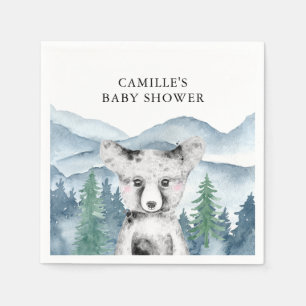 Waldabenteuer Wasserfarbengebirge Kinderdusche Serviette