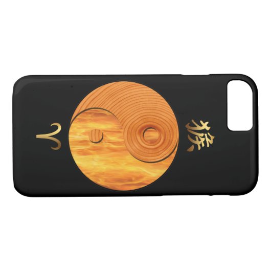 Waldaffe und Feuerssignatur Case-Mate iPhone Hülle (Rückseite (Horizontal))