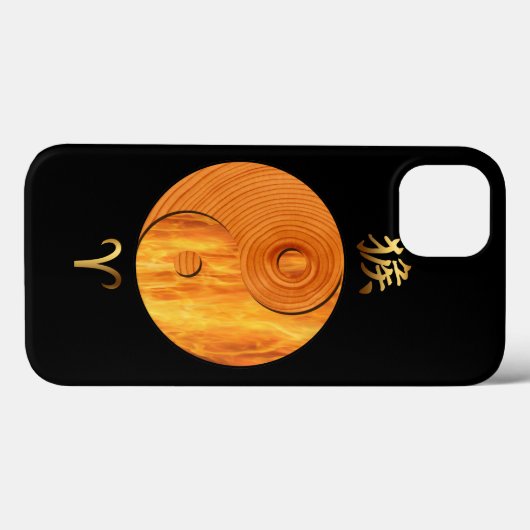 Waldaffe und Feuerssignatur Case-Mate iPhone Hülle (Rückseite (Horizontal))