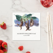 Waldaffen Affe Geburtstag Personalisiert Serviette (Beispiel)