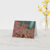 Waldanmerkungs-Karten-Damhirschkuh ein Rotwild Karte (Gelbe Blume)