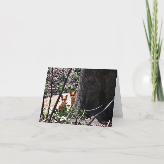 Waldanmerkungs-Karten-Füchse Karte (Vorderseite)