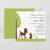 Waldbaby Animails Babyparty-Einladung Einladung (Vorne/Hinten)