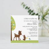 Waldbaby Animails Babyparty-Einladung Einladung (Stehend Vorderseite)