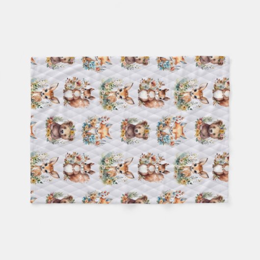 Waldbabys Fleecedecke (Vorderseite (Horizontal))