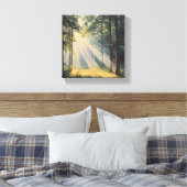 Waldbaden in Sonnenlicht Leinwanddruck (Insitu (Schlafzimmer))