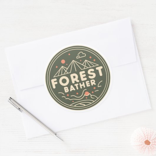 Waldbäderzirkel Runder Aufkleber (Umschlag)