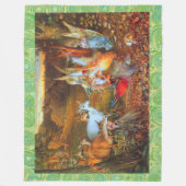 WALDBÄHNE, Hirsche und Tiere im Herbst Fleecedecke (Vorderseite)