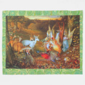 WALDBÄHNE, Hirsche und Tiere im Herbst Fleecedecke (Vorderseite (Horizontal))