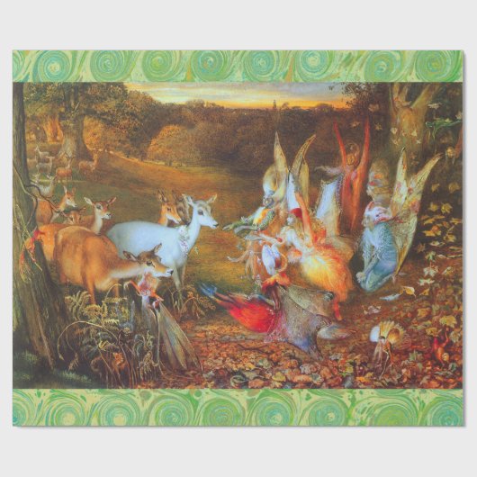 WALDBÄHNE, Hirsche und Tiere im Herbst Geschenkpapier (Flach)