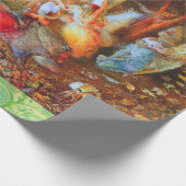 WALDBÄHNE, Hirsche und Tiere im Herbst Geschenkpapier (Ecke)