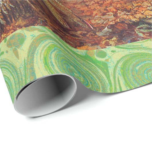 WALDBÄHNE, Hirsche und Tiere im Herbst Geschenkpapier (Rolleneckpunkt)