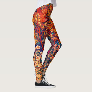 WALDBÄLDER Hares, Pheasant, Rote Blüte Leggings