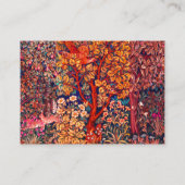 WALDBÄLDER Hares, Pheasant, Rote Blüte Visitenkarte (Rückseite)