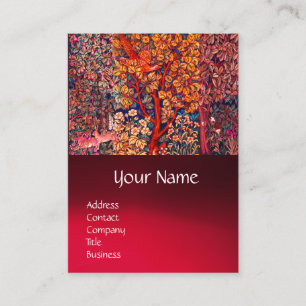 WALDBÄLDER Hares, Pheasant, Rote Blüte Visitenkarte