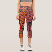 WALDBÄLDER Hares, rote Blüte Capri Leggings (Vorderseite)