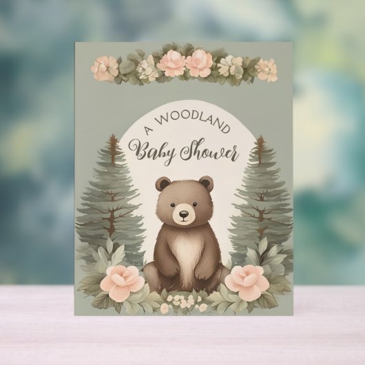 Waldbär Acrylschild (Neutral)