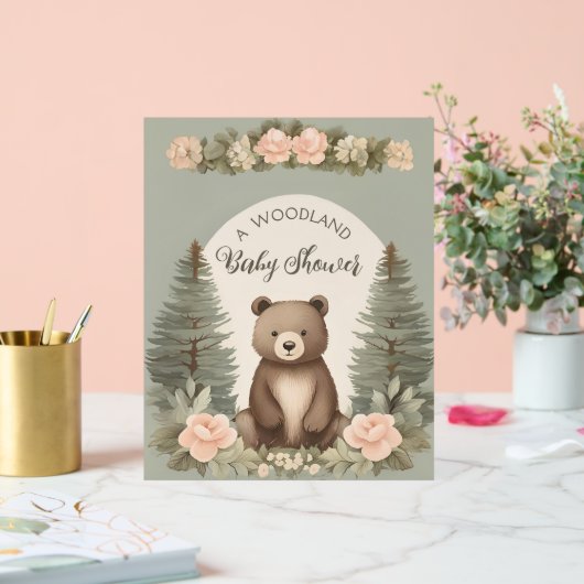 Waldbär Acrylschild (Hochzeit)