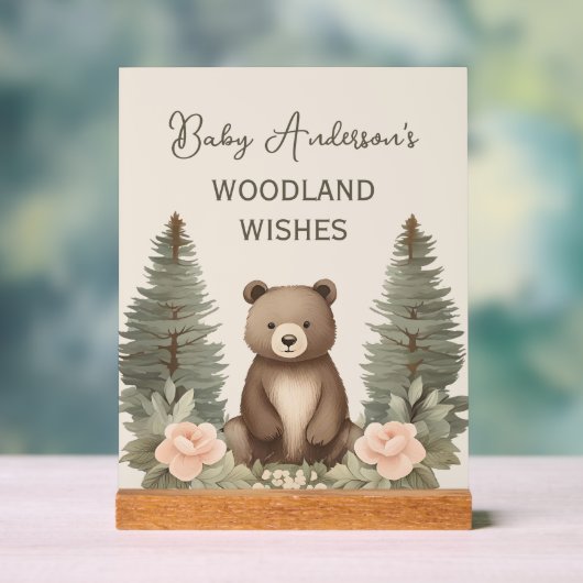 Waldbär Acrylschild (Neutral)