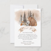 Waldbär |Baby-Dusche für Tiere vor dem Abwarten Dankeskarte (Vorderseite)