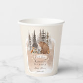 Waldbär |Baby-Dusche für Tiere vor dem Abwarten Pappbecher (Vorderseite)