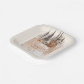 Waldbär |Baby-Dusche für Tiere vor dem Abwarten Pappteller (Gewinkelt)