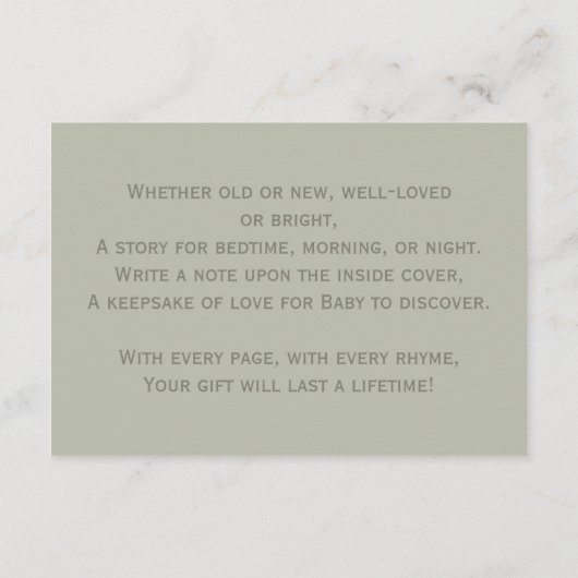 Waldbär Begleitkarte (Rückseite)