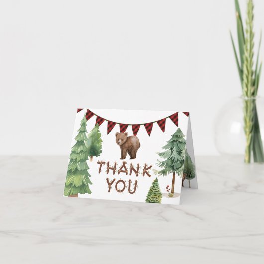 Waldbär Danke, dass Sie die Karte für einen glückl (Vorderseite)