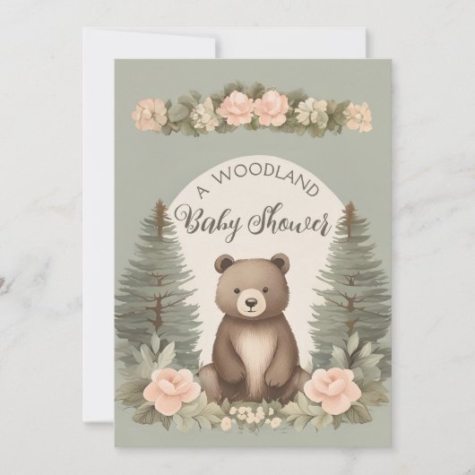 Waldbär Einladung (Vorderseite)