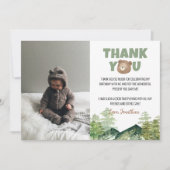 Waldbär Geburtstag Foto Danke Karte (Vorderseite)