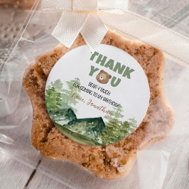 Waldbär Geburtstag Runder Aufkleber