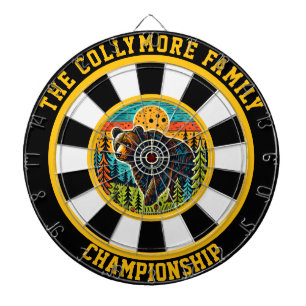 Waldbär in Bullseye Kunst Dartscheibe