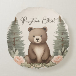 Waldbär Rundes Kissen