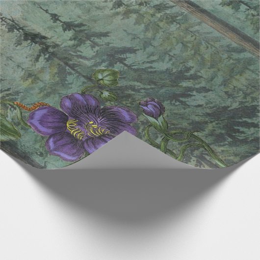 Waldbär, Schmetterlingsbekleidung Geschenkpapier (Ecke)