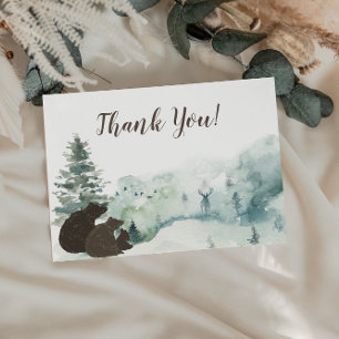 Waldbär Vielen Dank Momma & Pappa Dankeskarte
