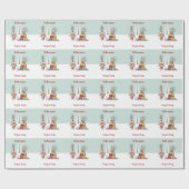 Waldbär Weihnachten Geschenkpapier (Flach)