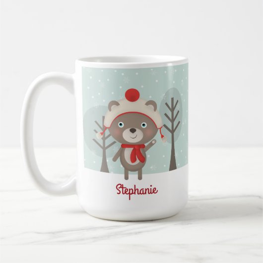 Waldbär Weihnachten Kaffeetasse (Links)